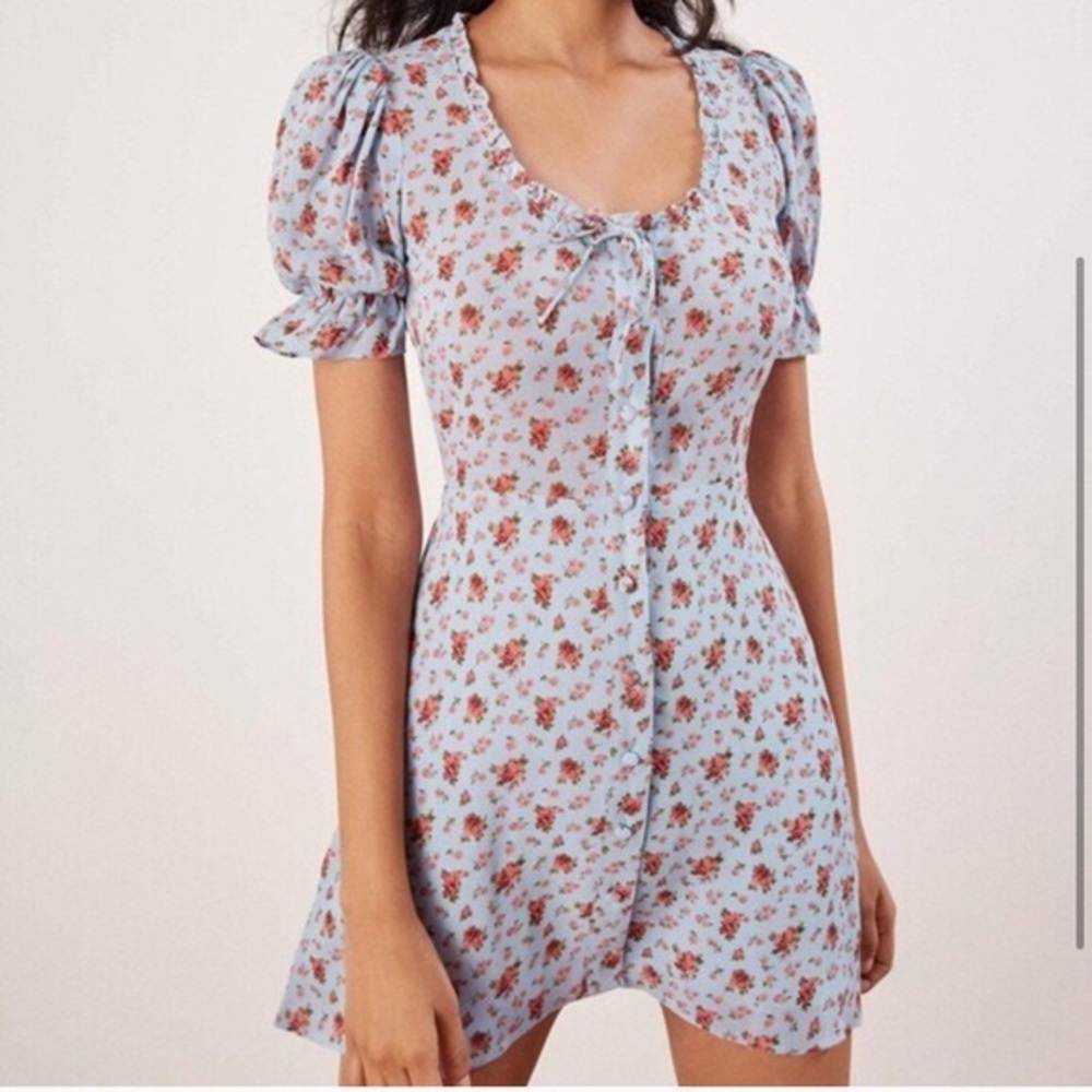 Reformation Page floral mini dress